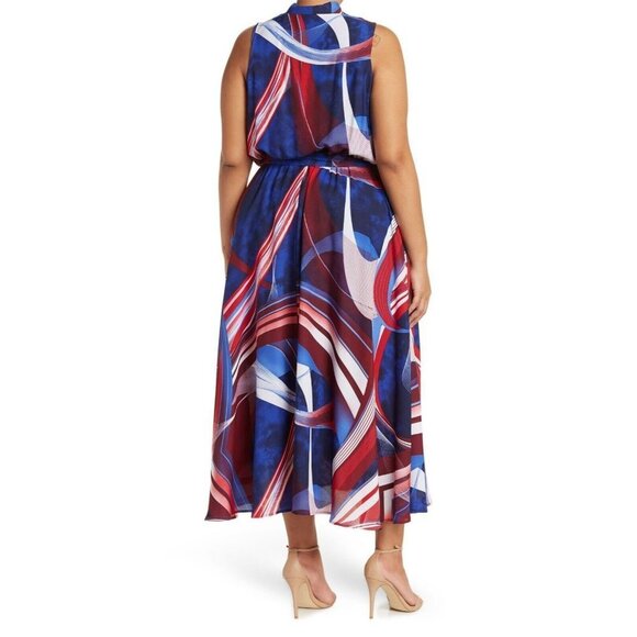 Love x Design Womens Spain Printed Maxi Dress Multi Sleeveless Plus Size 4X NWT - Picture 10 of 11